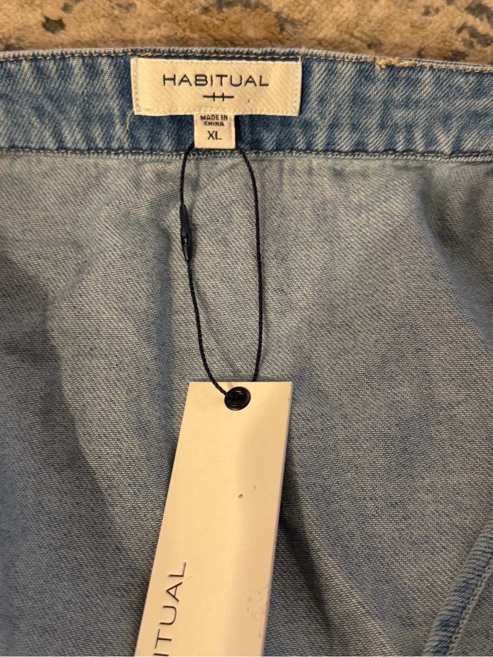 Habitual Light Blue Denim Button-Front Tank - Picture 5 of 7